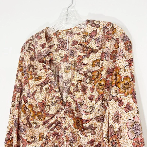 Free People I Got You Floral Printed Top Size Large NWT - Picture 3 of 12